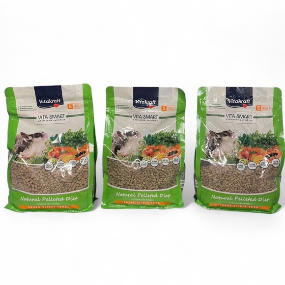 Vitakraft Other - Vitakraft vitasmart natural pelleted diet sugar glider food-3 bags NWT!